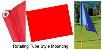 14 x 20 in. Nylon Red Golf Flag, Solid Color, No Numerals, Tube Style