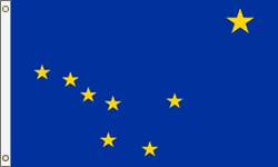 12 x 18 in. Nylon Alaska Flag. Printed, Canvas Heading and Brass Grommets