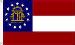 Georgia Flag PRINTED Polyester
