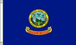 4 x 6 ft. Polyester Idaho Flag. Printed, Canvas Heading and Brass Grommets
