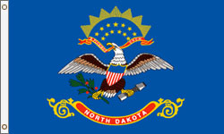 North Dakota Flag PRINTED Polyester
