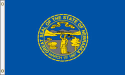 Nebraska Flag PRINTED Polyester