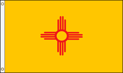 4 x 6 ft. Polyester New Mexico Flag. Printed, Canvas Heading and Brass Grommets