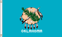 Oklahoma Flag PRINTED Polyester