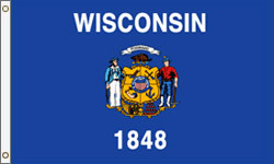 Wisconsin Flag PRINTED Polyester