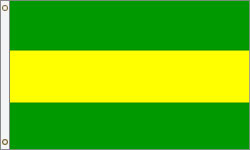 Nylon 3-Stripe Horizontal Attention Flag, Your choice of color and size