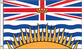 3 x 5 ft. Nylon British Columbia, Canada Flag. Printed, Canvas Heading and Brass Grommets