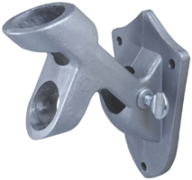 Multi Purpose Bracket, Silver Aluminum, 2 Angle Holds 1 in. Diameter Pole