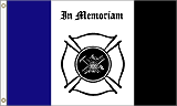 3 x 5 ft. Nylon Fireman Mourning Flag. Printed, Canvas Heading and Brass Grommets