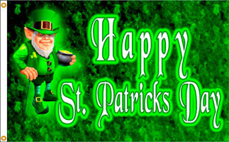 3 x 5 ft. Nylon St. Patrick's Day Flag, Printed, Canvas Heading and Brass Grommets