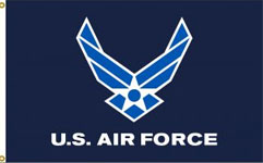 3 x 5 ft. Nylon Air Force (Wings) Flag, Printed, Canvas Heading and Brass Grommets