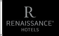 Renaissance Hotels Nylon Flag. Printed, Double Sided, Canvas Heading and Brass Grommets