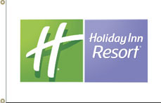 Holiday Inn Resort Nylon Flag. Printed, Canvas Heading and Brass Grommets