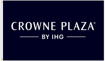 Crowne Plaza Nylon Flag. Printed, Canvas Heading and Brass Grommets
