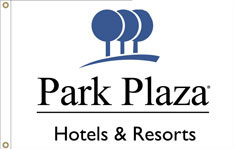 Park Plaza Nylon Flag. Printed, Canvas Heading and Brass Grommets