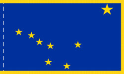 Alaska Indoor Flag Fringed