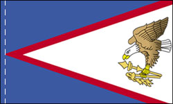 American Samoa Indoor Flag Plain, No Fringe