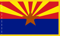 Arizona Indoor Flag Fringed