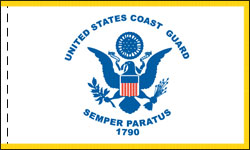 Coast Guard Indoor Flag Fringed