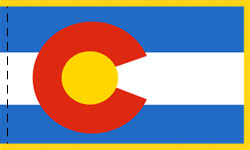 Colorado Indoor Flag Fringed