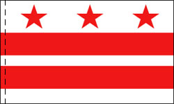 District of Columbia Indoor Flag Plain, No Fringe