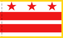 4 x 6 ft. Nylon District of Columbia Indoor Flag. Printed, Pole Hem and Fringe