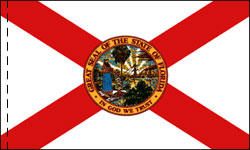Florida Indoor Flag Plain, No Fringe