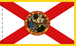 Florida Indoor Flag Fringed