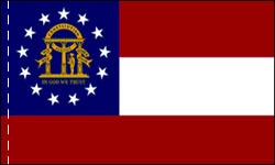Georgia Indoor Flag Plain, No Fringe