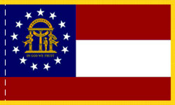 Georgia Indoor Flag Fringed