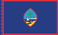 Guam Indoor Flag Plain, No Fringe