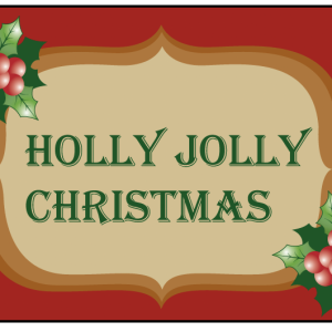 3 x 5 ft. Nylon Holly Jolly Christmas Flag, Printed,Canvas Heading and Brass Grommets