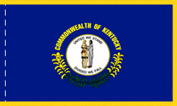 Kentucky Indoor Flag Fringed