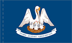 Louisiana Indoor Flag Plain, No Fringe