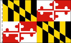Maryland Indoor Flag Plain, No Fringe