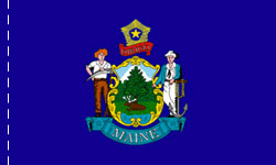 Maine Indoor Flag Plain, No Fringe