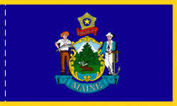Maine Indoor Flag Fringed