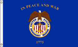 5 x 8 ft. Nylon Merchant Marine Flag. Printed, Canvas Heading and Brass Grommets