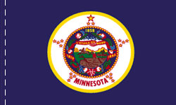 Minnesota Indoor Flag Plain, No Fringe