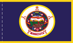 Minnesota Indoor Flag Fringed