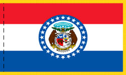 Missouri Indoor Flag Fringed