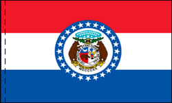 Missouri Indoor Flag Plain, No Fringe