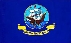 Navy Indoor Flag Plain, No Fringe