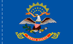 North Dakota Indoor Flag Plain, No Fringe