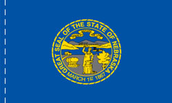 Nebraska Indoor Flag Plain, No Fringe