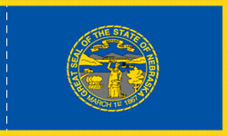 Nebraska Indoor Flag Fringed