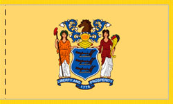 New Jersey Indoor Flag Fringed