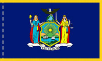 New York Indoor Flag Fringed