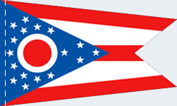 Ohio Indoor Flag Plain, No Fringe