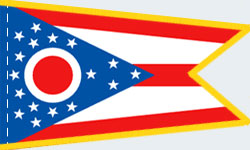 Ohio Indoor Flag Fringed